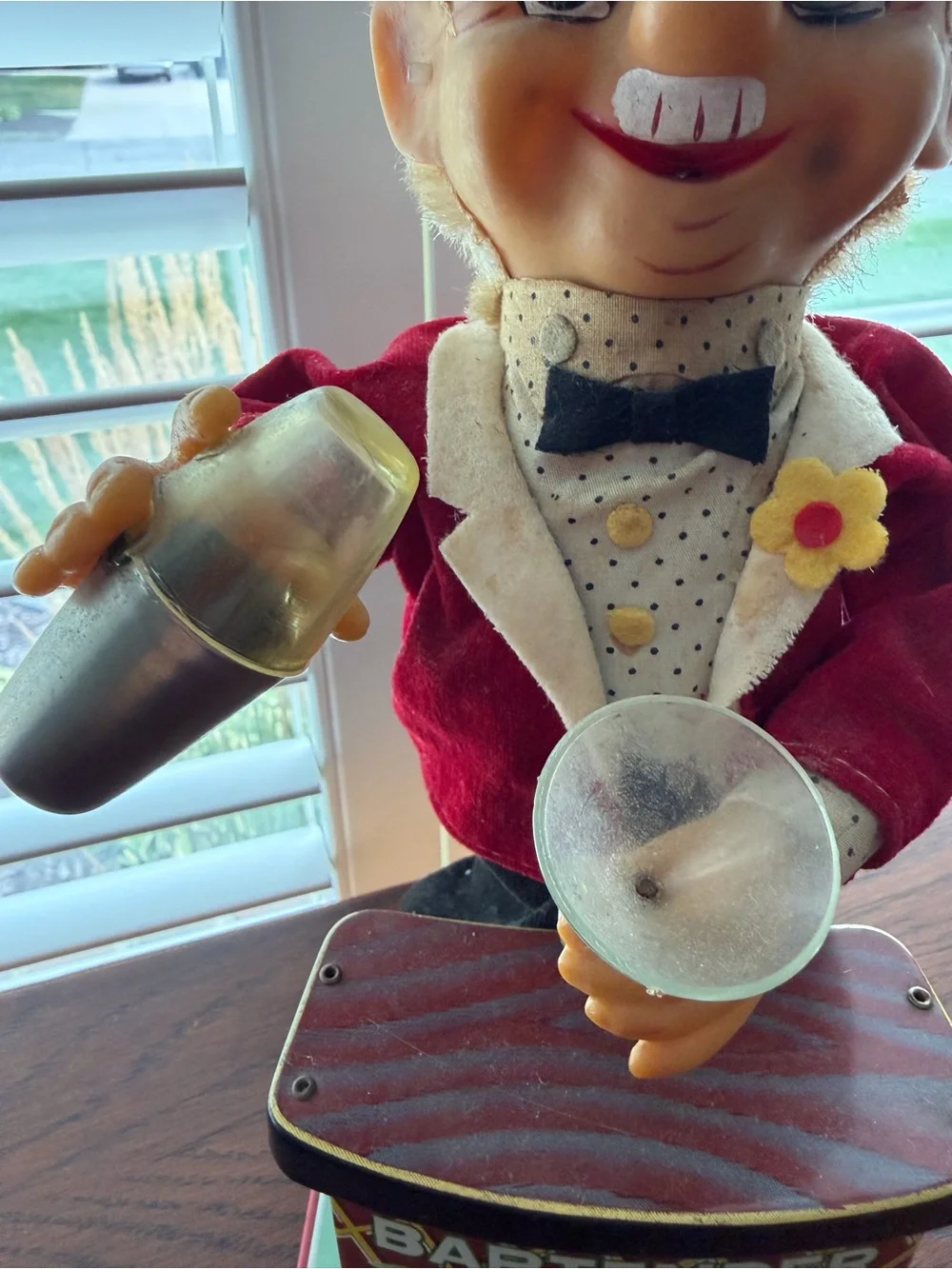 Rosko Tin Mechanical Bartender Vintage 1950s